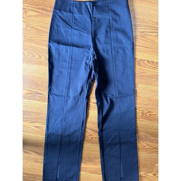 Jonathan Simkhai Chase Front Slit Pants in Midnight size 6/ small - Picture 12 of 14